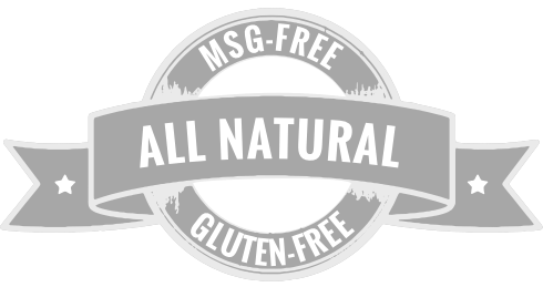 all natural badge; msg free and gluten-free