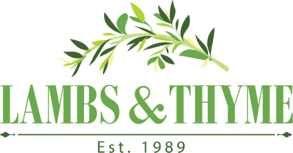 Lambs & Thyme logo with tagline Est. 1989